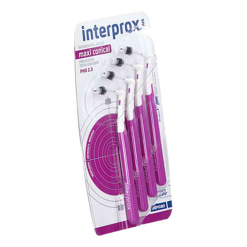 Interprox Plus Maxi Conical Lila Interdentalbürste 4 stk von DENTAID GmbH PZN 19262872
