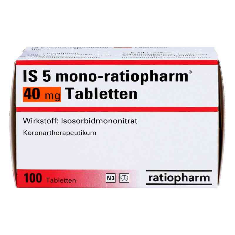 IS 5 mono-ratiopharm 40mg 100 stk von ratiopharm GmbH PZN 03198379