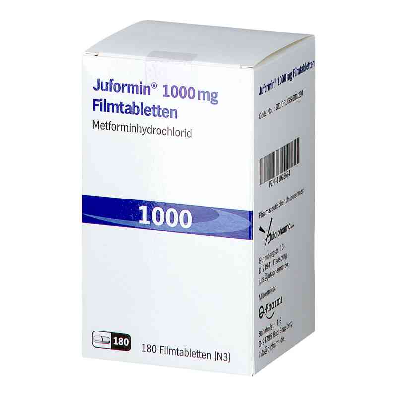 Juformin 1000mg 180 stk von JUTA Pharma GmbH PZN 11028674