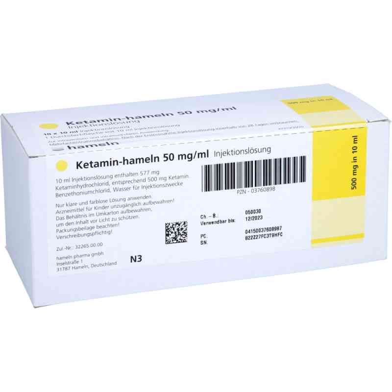 Ketamin hameln 50 mg/ml iniecto lsg. Durchstechflasche 10X10 ml von hameln pharma gmbh PZN 03760898