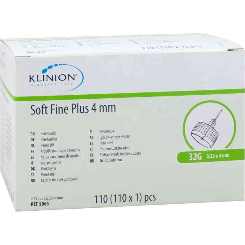 Klinion Soft fine plus Kanülen 4mm 32g 0,23mm 110 stk von Mediq Deutschland GmbH PZN 10179649