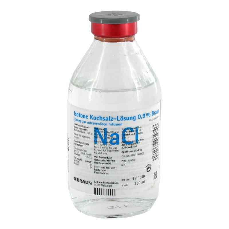 Kochsalzlösung 0,9% Glasflasche 250 ml von B. Braun Melsungen AG PZN 01829700