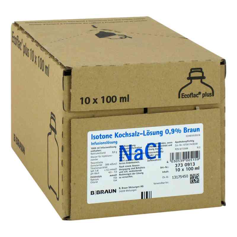 Kochsalzlösung 0,9% Miniflac 10X100 ml von B. Braun Melsungen AG PZN 06173569