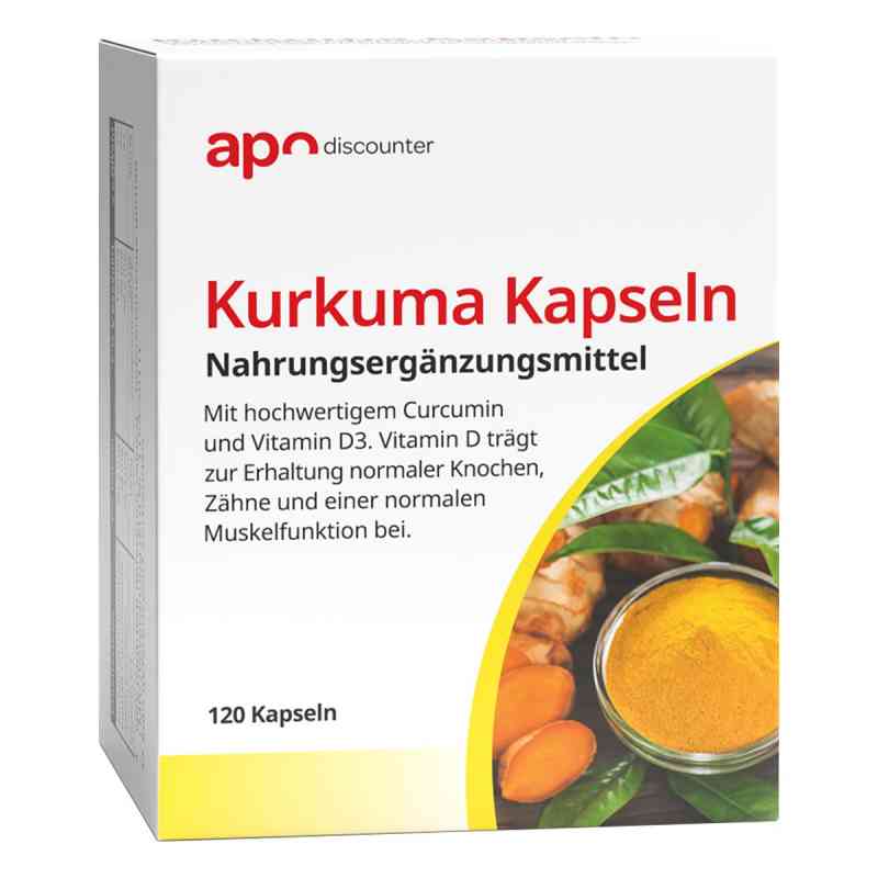 Kurkuma Kapseln mit Vitamin D3 120 stk von apo.com Group GmbH PZN 16930089