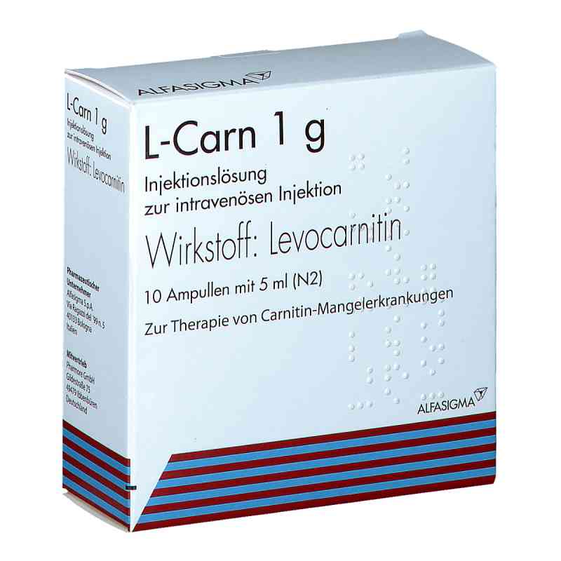 L-carn 1 g Injektionslösung 10X5 ml von ALFASIGMA S.p.A. PZN 09633333