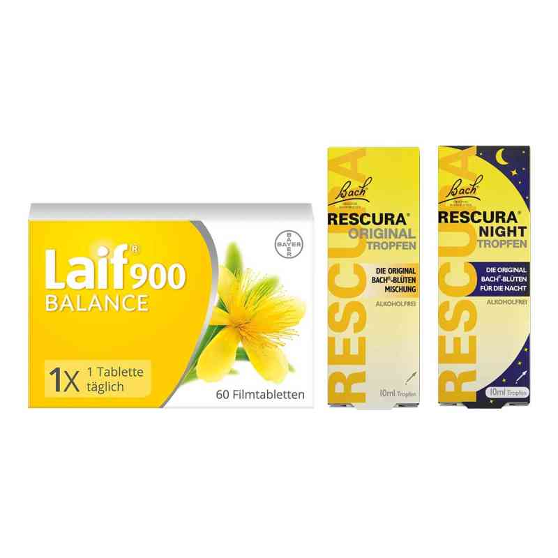 Laif 900 Balance + Bachblüten Original Rescura Night Tropfen + B 1 Pck von  PZN 08102102