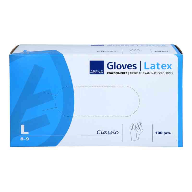 Latex-handschuhe Classic Unster.puderfrei L Natur 100 stk von ABENA GmbH PZN 10414441
