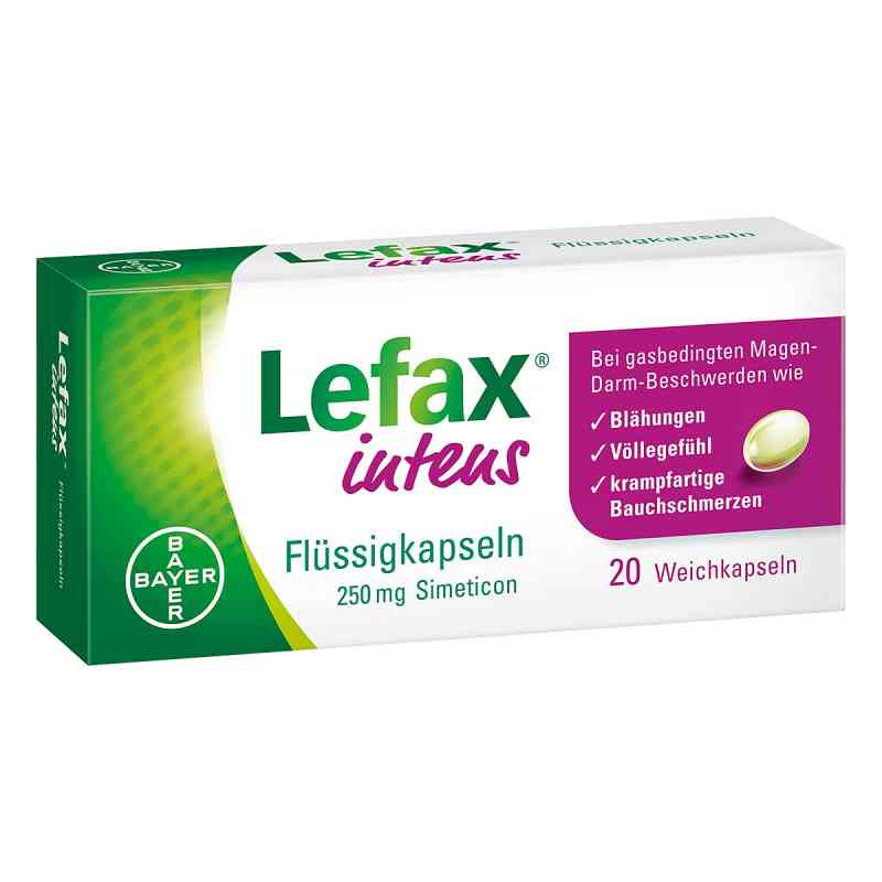 Lefax intens Flüssigkapseln 250 mg Simeticon 20 stk von Bayer Vital GmbH PZN 10537847