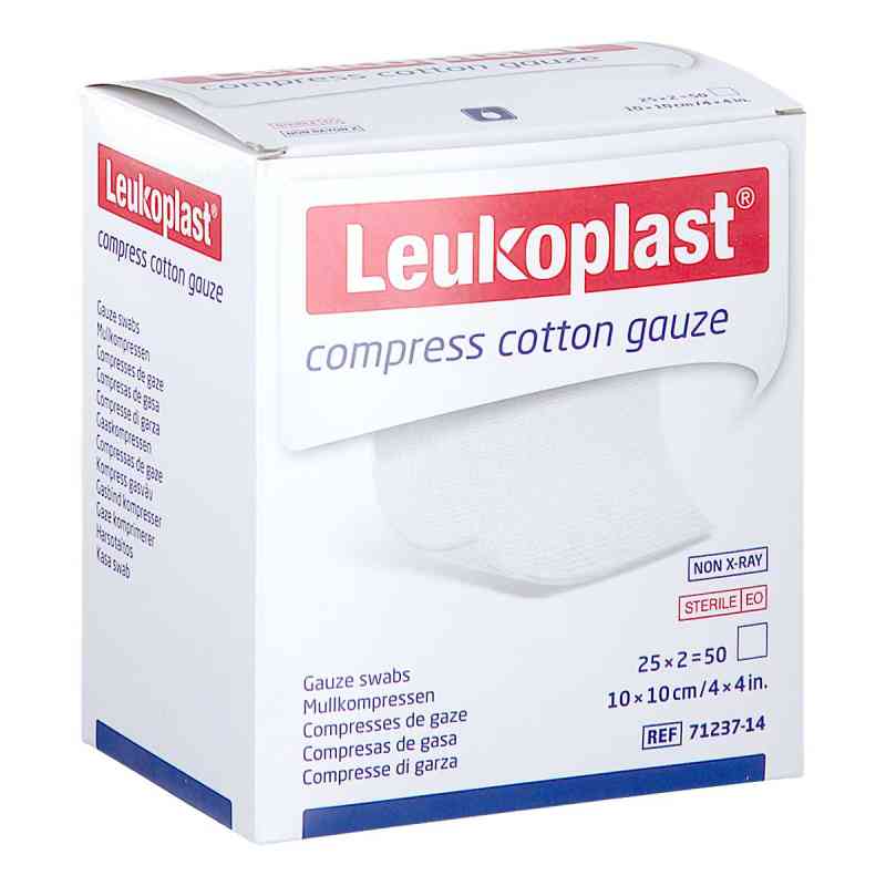 Leukoplast Compress Cotton Gauze St.10x10cm 12f 25X2 stk von BSN medical GmbH PZN 17207969
