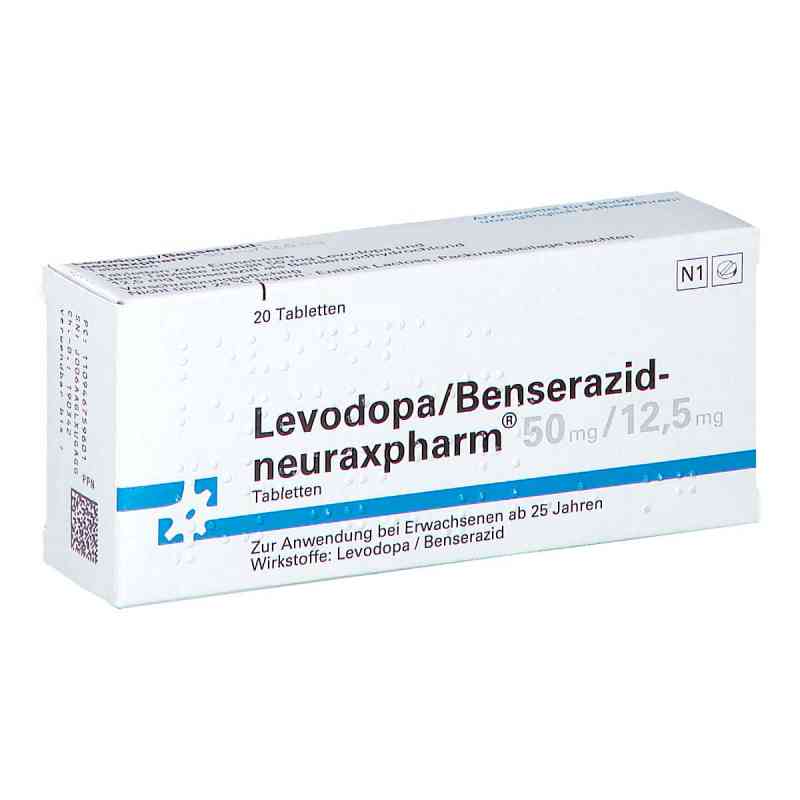 Levodopa/Benserazid-neuraxpharm 50mg/12,5mg 20 stk von neuraxpharm Arzneimittel GmbH PZN 09467596