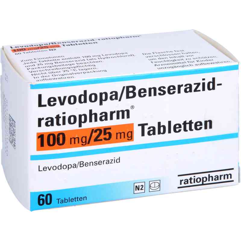 Levodopa/Benserazid-ratiopharm 100mg/25mg 60 stk von ratiopharm GmbH PZN 07001534
