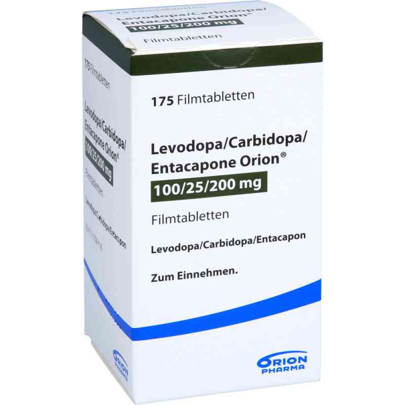Levodopa/Carbidopa/Entacapone 100mg/25mg/200mg 175 stk von ORION Pharma GmbH PZN 10018308