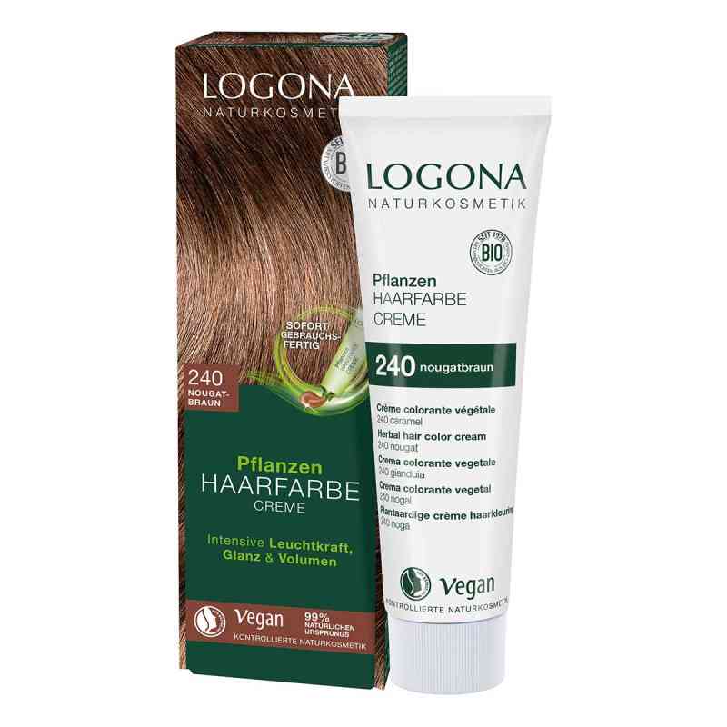 Logona Pflanzen-Haarfarbe Creme 240 nougatbraun 150 ml von LOGOCOS Naturkosmetik GmbH & Co. KG PZN 11034752