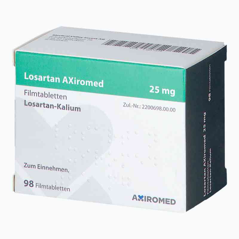 Losartan Axiromed 25 mg Filmtabletten 98 stk von Medical Valley Invest AB PZN 13817375