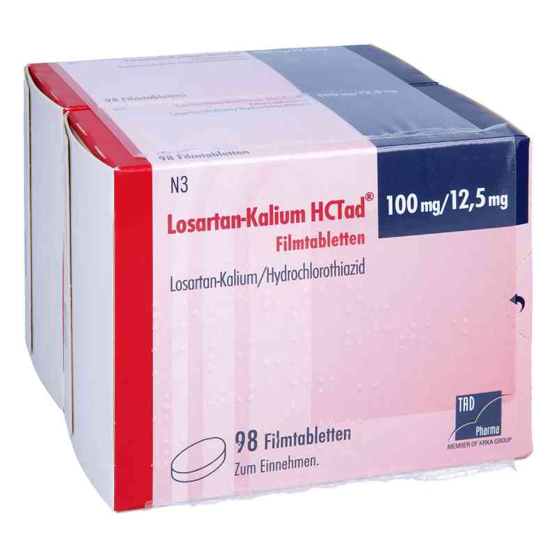 Losartan-Kalium HCTad 100mg/12,5mg 98 stk von TAD Pharma GmbH PZN 05522832