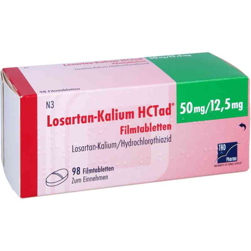 Losartan-Kalium HCTad 50mg/12,5mg 98 stk von TAD Pharma GmbH PZN 05522772