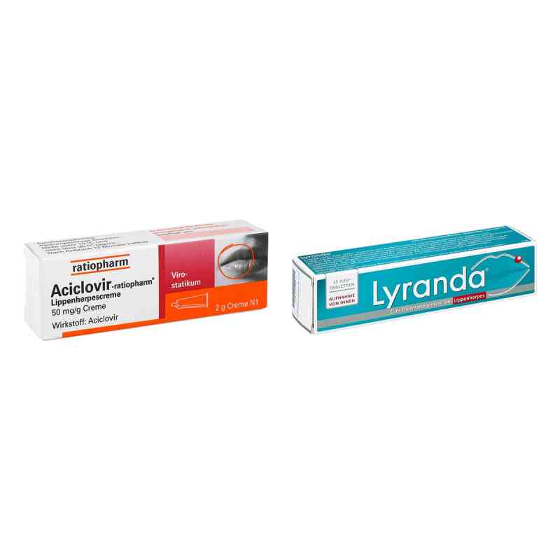 Lyranda Kautabletten + Aciclovir-ratiopharm Lippenherpescreme 1 Set von  PZN 08106619