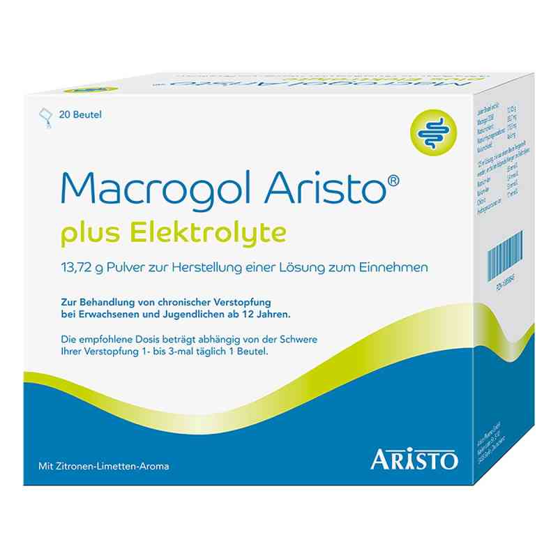 Macrogol Aristo Plus Elektrolyte 13,72 g Pulver 20 stk von Aristo Pharma GmbH PZN 18858545
