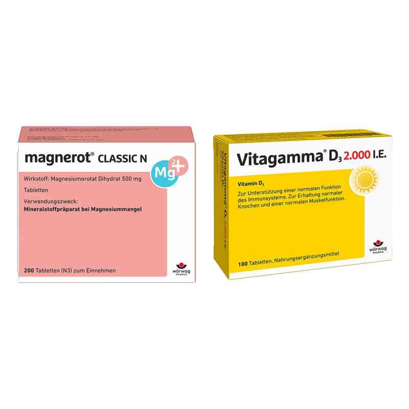 magnerot Classic N + Vitagamma 2.000 i.E. 200+100 stk von Wörwag Pharma GmbH & Co. KG PZN 08106614