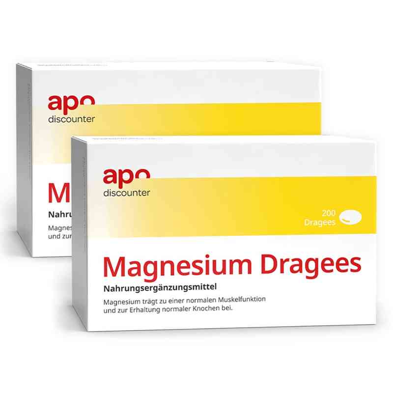 Magnesium Dragees 40 mg von apodiscounter 2x200 stk von apo.com Group GmbH PZN 08106628