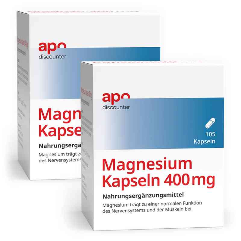 Magnesium Kapseln 400 mg von apodiscounter 2x105 stk von VIS-VITALIS GMBH PZN 08102066