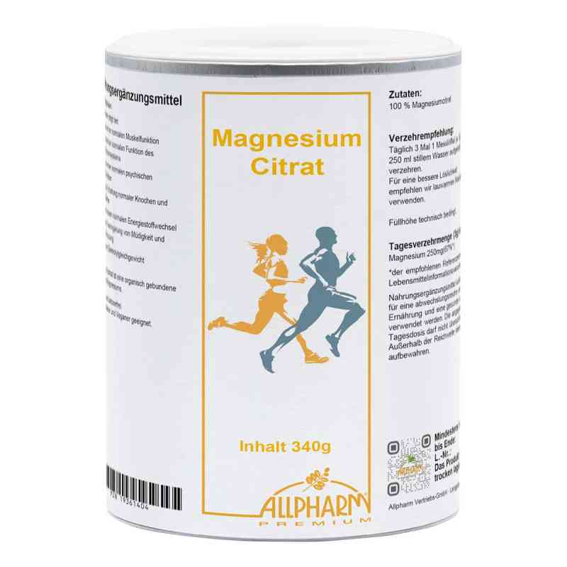 Magnesiumcitrat Pulver Premium Allpharm 340 g von ALLPHARM Vertriebs GmbH PZN 19361404