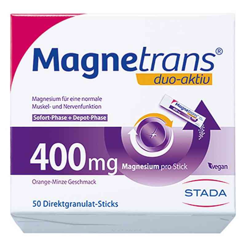 Magnetrans duo-aktiv 400mg Magnesium Direktgranulat-Sticks 50 stk von STADA Consumer Health Deutschlan PZN 14367603