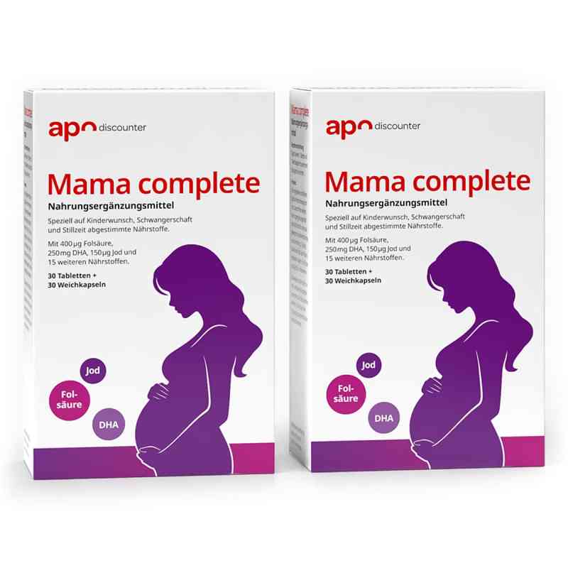 Mama complete Schwangerschafts-Vitamine von apodiscounter 2x1 Pck von apo.com Group GmbH PZN 08103026