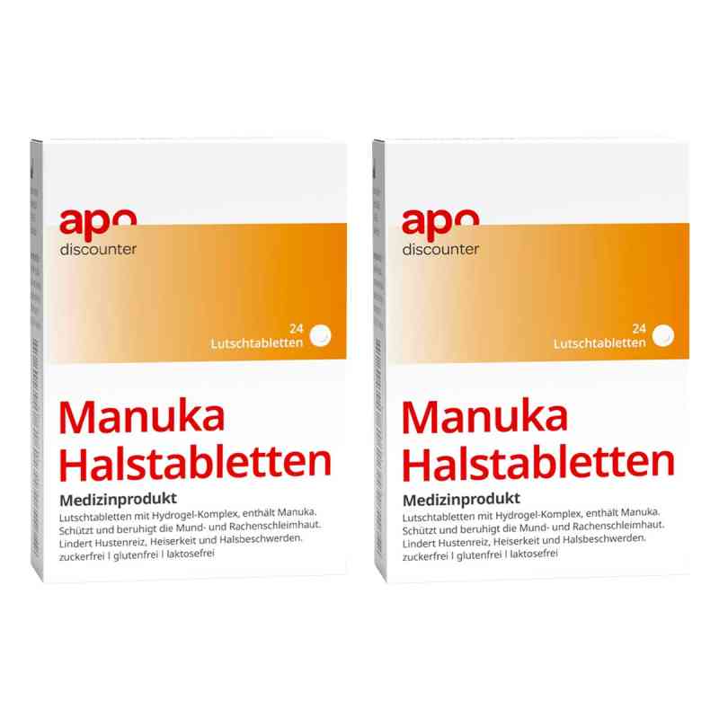 Manuka Halstabletten zuckerfrei zum Lutschen von apodiscounter 2x24 stk von Nutrin GmbH PZN 08102524