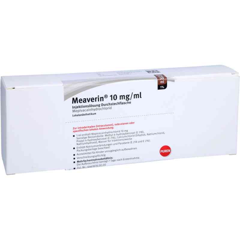 Meaverin 1% 10 mg/ml iniecto lsg.500 mg/50 ml Dsfl. 5X50 ml von PUREN Pharma GmbH & Co. KG PZN 11101425