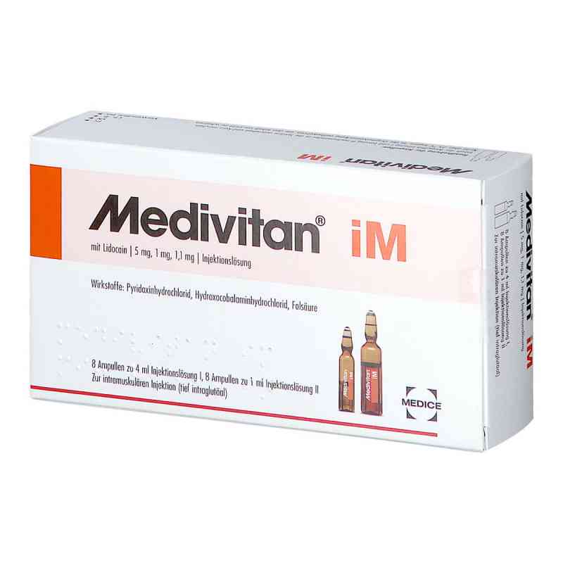 Medivitan iM mit Lidocain iniecto -lsg.i.amp.-paare 8 stk von MEDICE Arzneimittel Pütter GmbH&Co.KG PZN 10192756