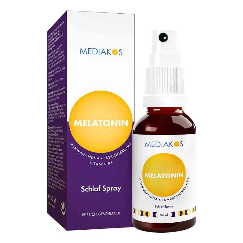 Melatonin Ashwagandha Mediakos Schlaf Spray Vegan 50 ml von Mediakos GmbH PZN 18243677
