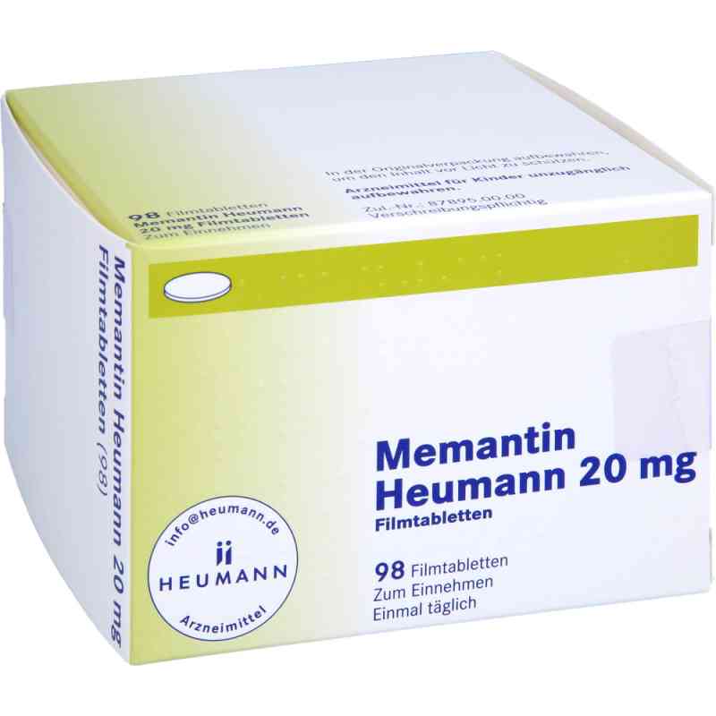 Memantin Heumann 20 mg Filmtabletten 98 stk von HEUMANN PHARMA GmbH & Co. Generica KG PZN 09759175