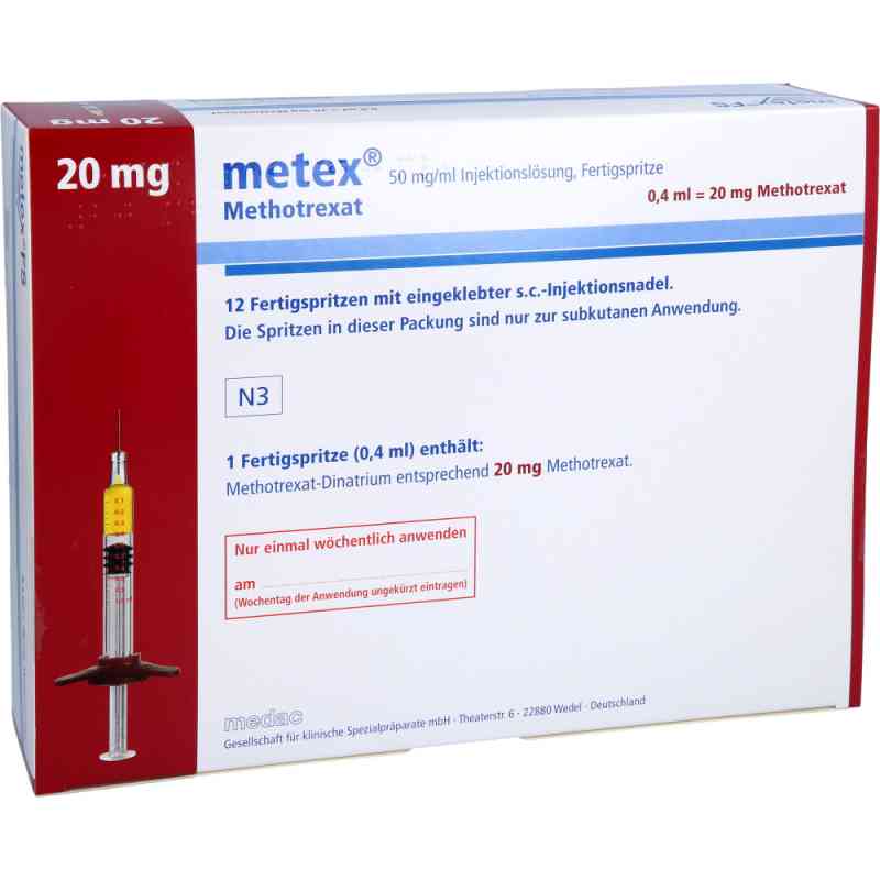 Metex Fs 20 mg 50 mg/ml iniecto -lsg.i.e.fertigspr. 12 stk von Medac GmbH PZN 01178154