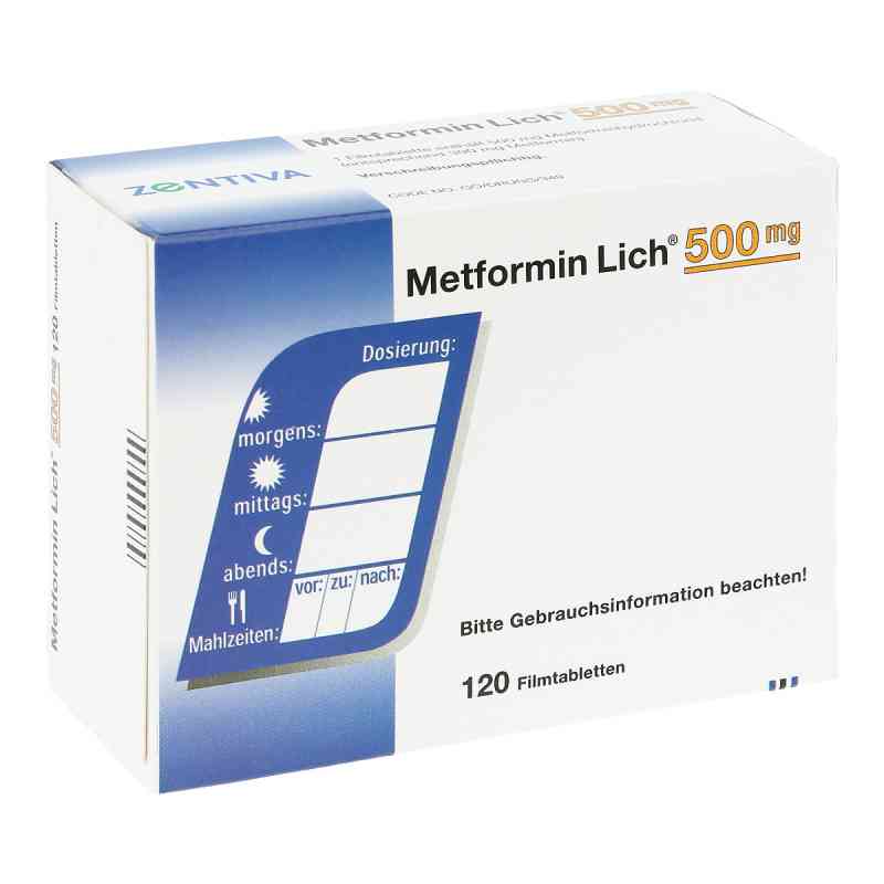 Metformin Lich 500 mg Filmtabletten 120 stk von Zentiva Pharma GmbH PZN 00454066