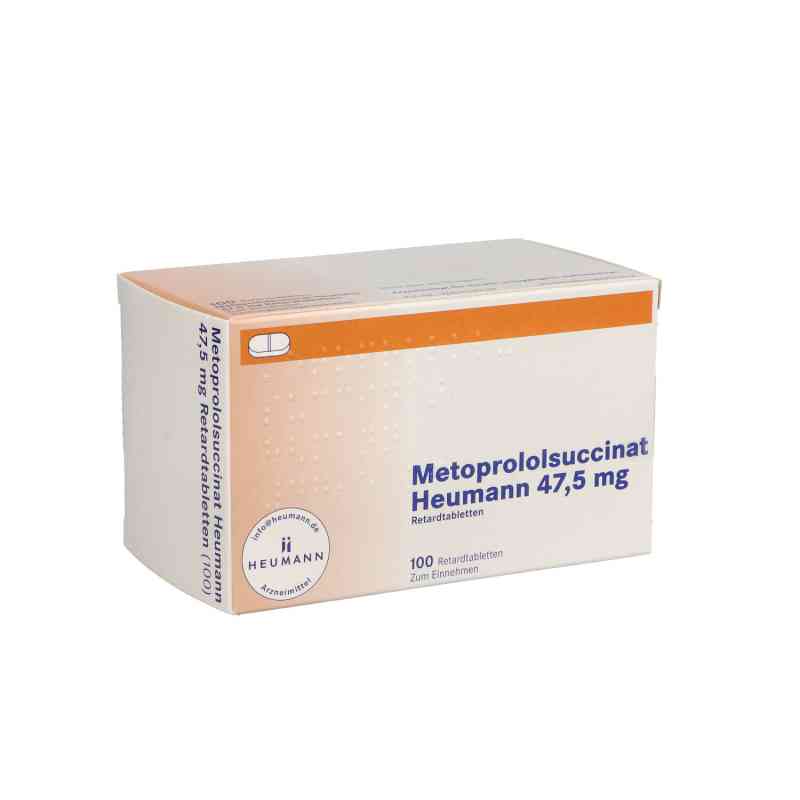 Metoprololsuccinat Heumann 47,5mg 100 stk von HEUMANN PHARMA GmbH & Co. Generica KG PZN 00220693