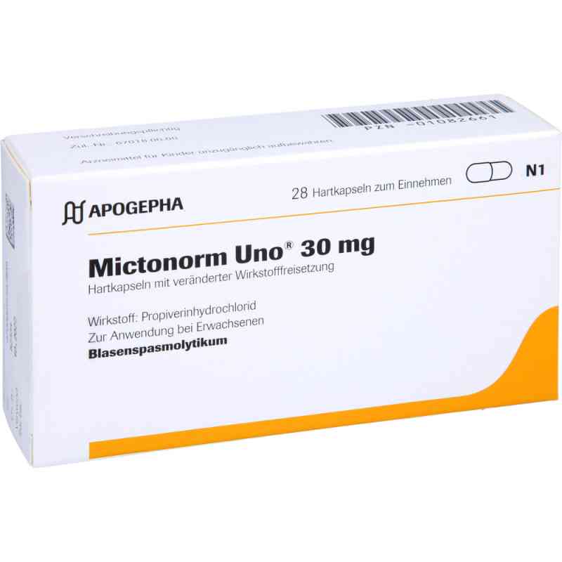 Mictonorm Uno 30 mg Hartk.m.veränd.wirkst.-frs. 28 stk von APOGEPHA Arzneimittel GmbH PZN 01082661