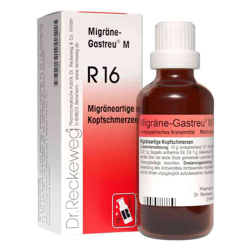 Migräne Gastreu M R 16 Tropfen 50 ml von Dr.RECKEWEG & Co. GmbH PZN 04793546