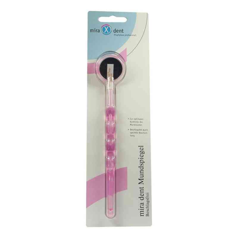 Miradent Mundspiegel beschlagsfrei pink transparent 1 stk von Hager Pharma GmbH PZN 04386781