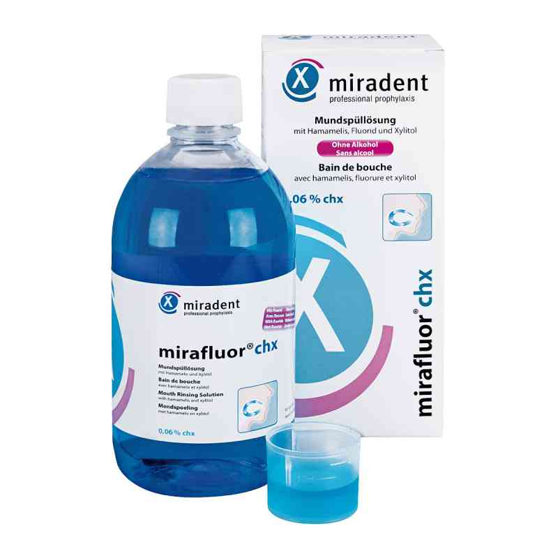 Miradent Mundspüllösung mirafluor chx 0,06%  500 ml von Hager Pharma GmbH PZN 04446833