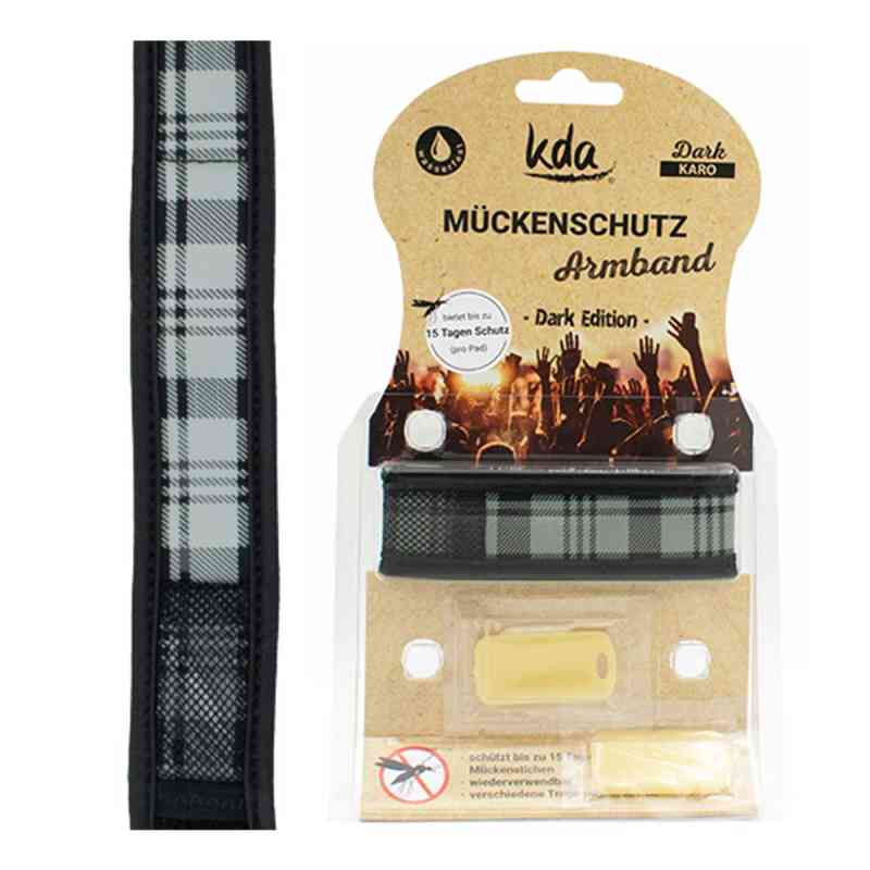 Mückenschutz Armband Karo Grau 1 stk von KDA Pharmavertrieb Arndt GmbH PZN 17849426