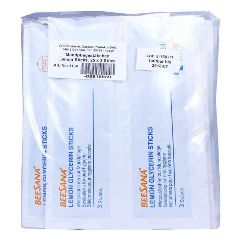 Mundpflegestäbchen Lemon Sticks 25X3 stk von Careliv Produkte OHG PZN 02819939