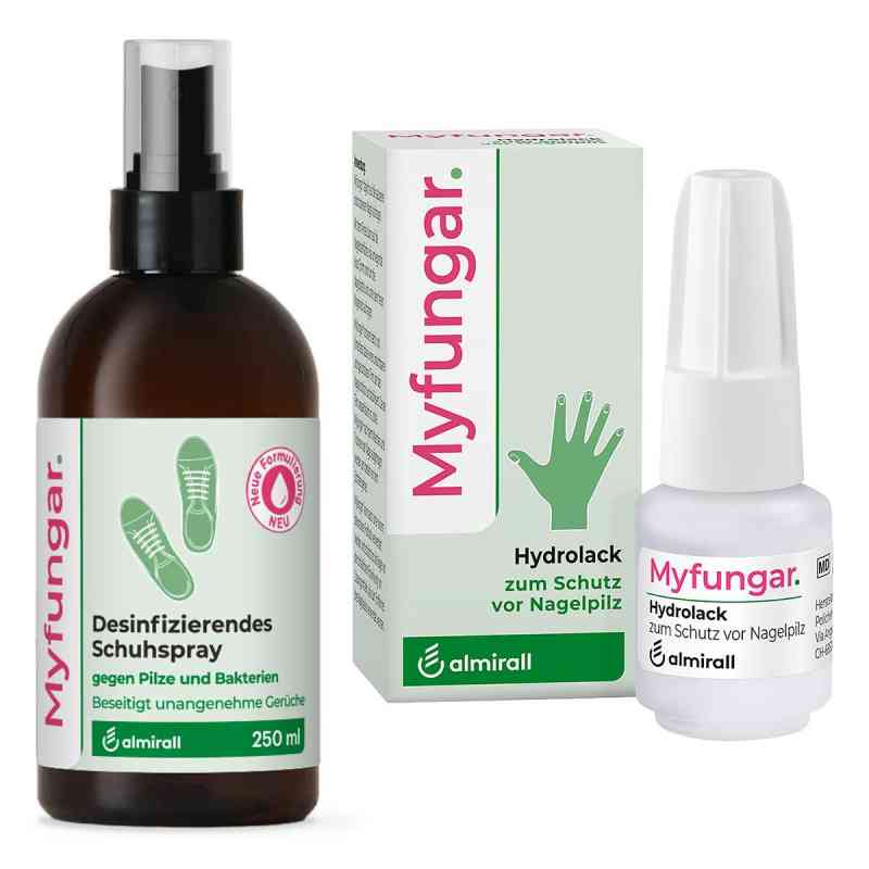 Myfungar Desinfizierendes Schuhspray+Myfungar Nagellack Lösung 1 Set von  PZN 08107768