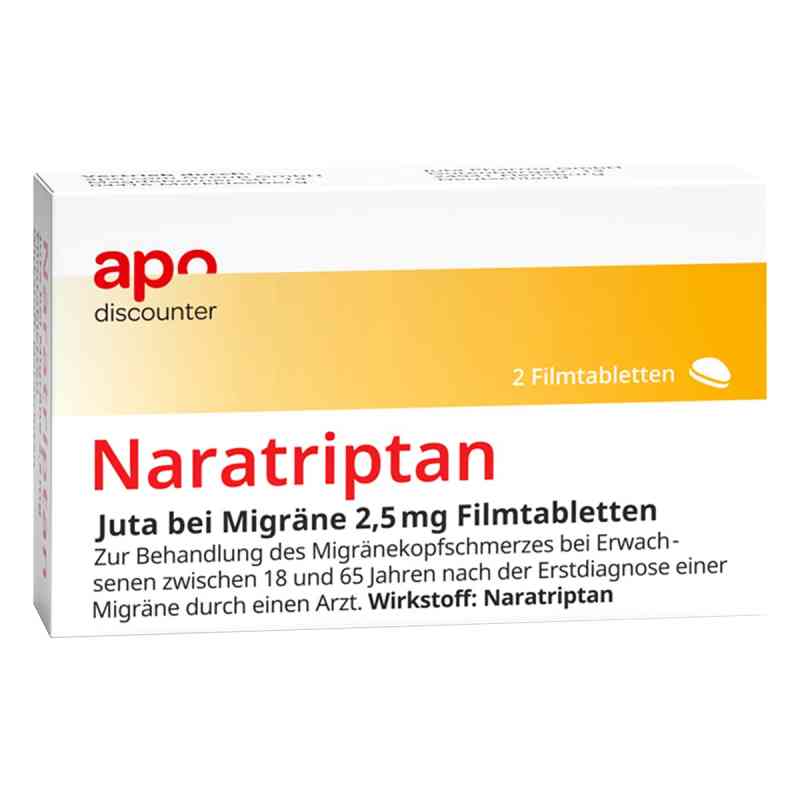 Naratriptan 2,5 mg von apodiscounter 2 stk von apo.com Group GmbH PZN 18110686