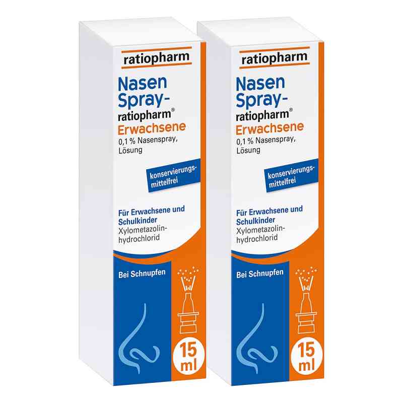 NasenSpray ratiopharm® Erwachsene 2x15 ml von ratiopharm GmbH PZN 08100764
