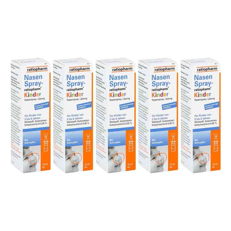 Nasenspray ratiopharm® Kinder 5x10 ml von ratiopharm GmbH PZN 08102426