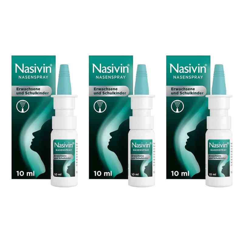 Nasivin Nasenspray ohne Konservierungsstoffe Erwachsene und Schu 3x10 ml von WICK Pharma - Zweigniederlassung der Procter & Gam PZN 08103158