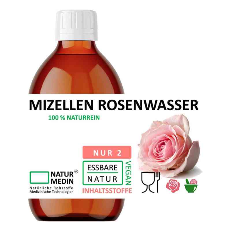 Naturmedin Mizellenwasser mit Rosenwasser Glas 250 ml von Falkengold GmbH PZN 20341878