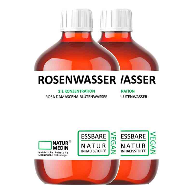 Naturmedin Rosenwasser 2 x 500ml PET 1000 ml von Falkengold GmbH PZN 08107063