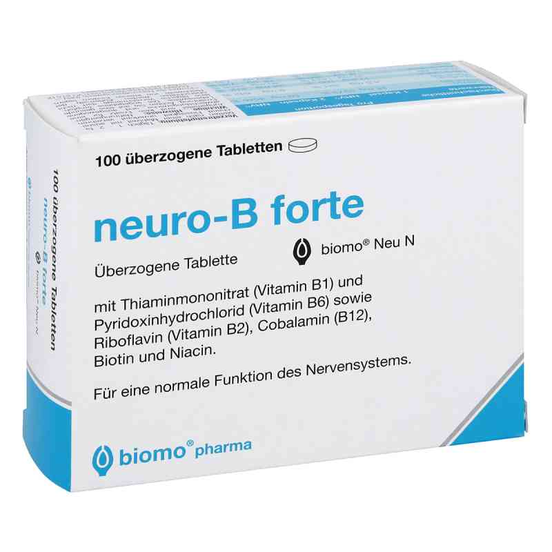 Neuro B forte biomo Neu überzogene Tabletten 100 stk von biomo pharma GmbH PZN 11646449